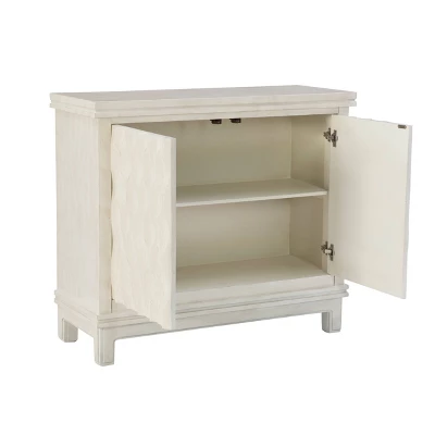 Seaton Carved Cabinet Cream - Linon 2 Seaton Carved Cabinet Cream - Linon - Image 2