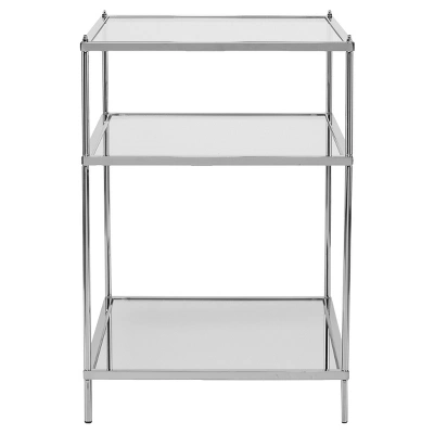 Benton Glam Mirrored Side Table - Chrome - Aiden Lane 3 Benton Glam Mirrored Side Table - Chrome - Aiden Lane - Image 3
