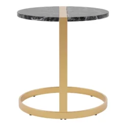Aldergrove Round Side Table Gold/Black - MiBasics 6 Aldergrove Round Side Table Gold/Black - MiBasics -Baxton Studio Shop GUEST 817c9293 66a5 4e5d 9ee8 3a5c3c9a087c