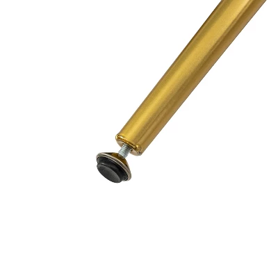 Emilio Modern 55.25" Wide Upholstered Low Back Bench With Sturdy Golden Metal Tapered Leg| ARTFUL LIVING DESIGN 9 Emilio Modern 55.25" Wide Upholstered Low Back Bench With Sturdy Golden Metal Tapered Leg| ARTFUL LIVING DESIGN - Image 9