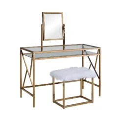 Burdette Contemporary Vanity Table Set - HOMES: Inside + Out -Baxton Studio Shop GUEST 82028cd3 4f76 4f67 8d33 7822f0082f83