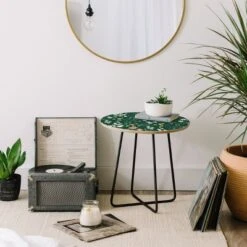 Round Emanuela Carratoni Meadow Flowers Theme Side Table - Deny Designs -Baxton Studio Shop GUEST 820abe32 73c3 4b67 ad5a d40f7590d466