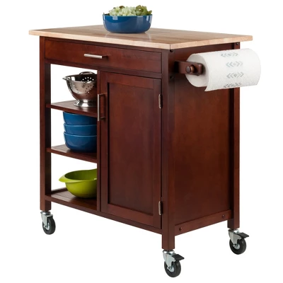 Marissa Kitchen Cart Walnut - Winsome 8 Marissa Kitchen Cart Walnut - Winsome - Image 8