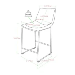 Set Of 2 Laslo Modern Upholstered Faux Leather Counter Height Barstools - Saracina Home -Baxton Studio Shop GUEST 82e0c872 4cd1 4a83 8f4f 48be7a1c2323