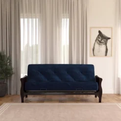 Full Brayden Wood Arm Futon Frame Espresso - Room & Joy -Baxton Studio Shop GUEST 8340e411 fffe 496d a26e 56dbed67678b