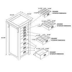 Delia Jewelry Armoire Brown - Powell Company -Baxton Studio Shop GUEST 83671e5f f20a 4898 93ee 3b153b1c74be