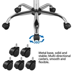 Yaheetech Mid-Back Office Chair With Arms 360° Swivel PU Leather Office Executive Chair -Baxton Studio Shop GUEST 83829247 6e06 4ae5 bef0 6838ca2988a0