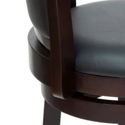 HOMCOM Classic Bar Stool Swivel Barstool With PU Leather Upholstered Mid-Back And Footrest, 30.25 Inch Seat Height, Black 10 HOMCOM Classic Bar Stool Swivel Barstool With PU Leather Upholstered Mid-Back And Footrest, 30.25 Inch Seat Height, Black -Baxton Studio Shop GUEST 83feaaa5 bf55 4e3e ae9d 91c139d44b8d