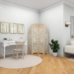 Eclectic Wood Room Divider Screen White - Olivia & May 29 Eclectic Wood Room Divider Screen White - Olivia & May -Baxton Studio Shop GUEST 84313363 de19 4d71 aefa 83c938987352