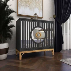 Art Deco Contemporary Mirrored Wood Cabinet Black - Olivia & May 30 Art Deco Contemporary Mirrored Wood Cabinet Black - Olivia & May -Baxton Studio Shop GUEST 84a37f35 1119 40f9 a3e0 e4184bbf1f9f