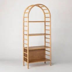 72" Holladay Curved Wooden Bookcase - Threshold™ Designed With Studio McGee 23 72" Holladay Curved Wooden Bookcase - Threshold™ Designed With Studio McGee -Baxton Studio Shop GUEST 84aacca0 2437 4d03 8b04 6e3f30c27fb1