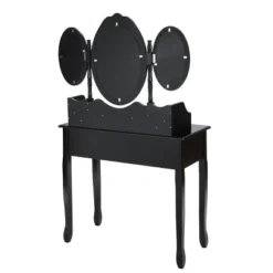 Tangkula Tri-Folding Mirror Vanity Makeup Set Dressing Table & Stool Unit W/ 7 Drawer 8 Tangkula Tri-Folding Mirror Vanity Makeup Set Dressing Table & Stool Unit W/ 7 Drawer -Baxton Studio Shop GUEST 858b2b46 dfc1 4990 b687 dd11cb73a517