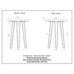 Alaterre Furniture Hairpin Live Edge Round End Table Metal And Wood Natural Brown 8 Alaterre Furniture Hairpin Live Edge Round End Table Metal And Wood Natural Brown -Baxton Studio Shop GUEST 85b0b43f b9da 4fde ba36 22a852777a6c