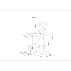 3pc Bonham Counter Extendable Dining Table - Linon -Baxton Studio Shop GUEST 85b0fbf5 f2d5 400a 990b a0fb405eb4e3