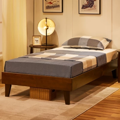 Yaheetech Wooden Bed Frame Platform Bed With Wood Slat Support 1 Yaheetech Wooden Bed Frame Platform Bed With Wood Slat Support