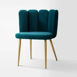 Barbara Contemparary Velvet Vanity Stool For Makeup Room, Moden Accent Side Chairs For Living Room With Shell Back And Golden Metal Legs | ARTFUL LIVING DESIGN -Baxton Studio Shop GUEST 86d7dd66 6d42 479a 9a6d 60056c809106