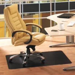 Vinyl Chair Mat For Hard Floors Rectangular Black - Floortex -Baxton Studio Shop GUEST 87033358 1bb6 4149 bbfa eb05fc563c38