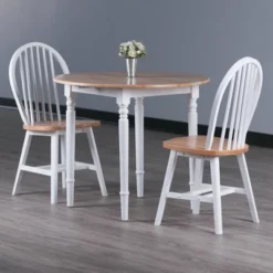 3pc Sorella Dining Table Set Natural/White - Winsome -Baxton Studio Shop GUEST 8736c18c fdee 4f3d 865a a8c3c64dd404