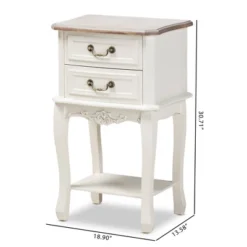 Amalie 2 Drawer Wood Nightstand White/Oak - Baxton Studio 17 Amalie 2 Drawer Wood Nightstand White/Oak - Baxton Studio -Baxton Studio Shop GUEST 8775acbe bd05 4228 bc53 42c5936d98a5