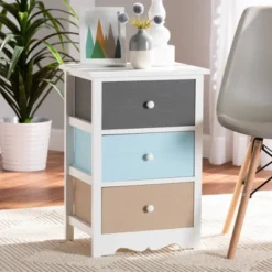 Kalila Wood 3 Drawer Nightstand White - Baxton Studio 14 Kalila Wood 3 Drawer Nightstand White - Baxton Studio -Baxton Studio Shop GUEST 881d7d35 7f72 4d53 b48e eee5cacece07