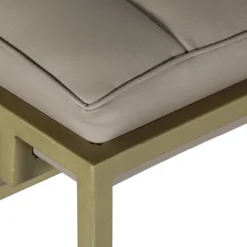 Riebe Contemporary Handmade Channel Stitch Ottoman Bench Dark Cream/Matte Gold - Christopher Knight Home 8 Riebe Contemporary Handmade Channel Stitch Ottoman Bench Dark Cream/Matte Gold - Christopher Knight Home -Baxton Studio Shop GUEST 883040d9 3685 4e50 8522 51d40ac304f6