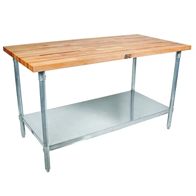 John Boos Maple Wood Top Work Table 48 X 24 X 1.5" With Adjustable Lower Shelf And 3 Piece Wood Cutting Board Care And Maintenance Set 1 John Boos Maple Wood Top Work Table 48 X 24 X 1.5" With Adjustable Lower Shelf And 3 Piece Wood Cutting Board Care And Maintenance Set