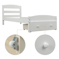 Twin Size Wood Platform Bed Frame With Storage Drawer And Slat Support-ModernLuxe 15 Twin Size Wood Platform Bed Frame With Storage Drawer And Slat Support-ModernLuxe -Baxton Studio Shop GUEST 88ec8e9e 89a7 4e23 ad02 2aeae57db5f8