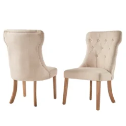 Set Of 2 Amiford Button Tufted Hourglass Dining Chair - Inspire Q -Baxton Studio Shop GUEST 891fae42 9b78 43f6 8c47 a53b63c05d3c