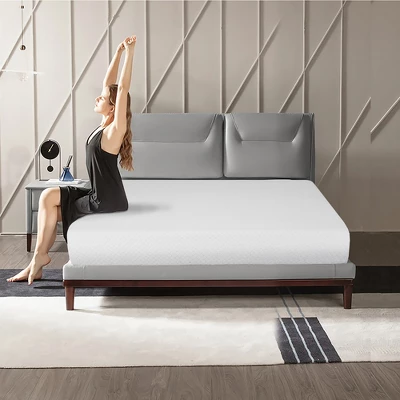 Costway TwinFullQueenKing Size 10'' Foam Mattress Jacquard Medium Firm Bed-in-a-Box Bed Room W/Removable Cover 2 Costway TwinFullQueenKing Size 10'' Foam Mattress Jacquard Medium Firm Bed-in-a-Box Bed Room W/Removable Cover - Image 2