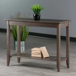 Santino Console Hall Table Oyster Gray - Winsome -Baxton Studio Shop GUEST 89b2015d ccdf 46b4 beb9 ea6252fdf91e