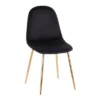 Set Of 2 Pebble Contemporary Dining Chairs Gold/Black - LumiSource