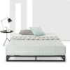 6" Modernista Low Profile Metal Platform Bed Frame Black - Mellow