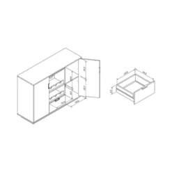 Roslyn Modern Multi-Storage Buffet Espresso - HOMES: Inside + Out -Baxton Studio Shop GUEST 8a52a9c5 58b4 4352 b229 5975fc634f01