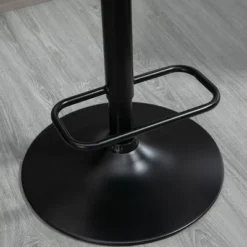 HOMCOM Counter Height Bar Stools Set Of 2, Height Adjustable Swivel Barstools With Footrest And Tufted Back, Linen Fabric Bar Chairs, Brown -Baxton Studio Shop GUEST 8b216fe6 9f8c 420a 9144 129c0c38ff09