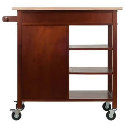 Marissa Kitchen Cart Walnut - Winsome 5 Marissa Kitchen Cart Walnut - Winsome - Image 5