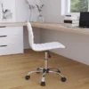 Merrick Lane Home Office Chair Ergonomic Executive Ribbed Low Back Armless Computer Desk Chair - Base, Frame & Border