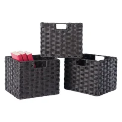 4pc Addison Storage Bench With Baskets Espresso/Chocolate - Winsome -Baxton Studio Shop GUEST 8b872925 bb47 4b59 a1eb 4b791874e559