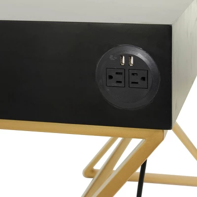 30" X 47" Contemporary Wood Desk - Olivia & May 2 30" X 47" Contemporary Wood Desk - Olivia & May - Image 2