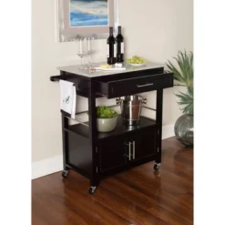 Cameron Kitchen Cart With Granite Top - Linon -Baxton Studio Shop GUEST 8c88813f 91bc 4447 8a88 6a36b85b7618