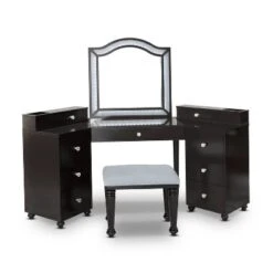 Urman Storage Drawers Vanity Set - HOMES: Inside + Out 11 Urman Storage Drawers Vanity Set - HOMES: Inside + Out -Baxton Studio Shop GUEST 8cd09d9a 06ea 499a 86a8 97da3c32571a