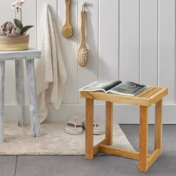 18"H Solid White Oak Mini Bench - Flora Home -Baxton Studio Shop GUEST 8d0d370e 3fe2 4a1e 9880 c41f2d76ac92