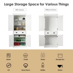 Bestcomfort Kitchen Cabinet Pantry Cupboard Freestanding W/Shelves White 12 Bestcomfort Kitchen Cabinet Pantry Cupboard Freestanding W/Shelves White -Baxton Studio Shop GUEST 8e19e57d a37d 4113 977a 222aa3c2fea9