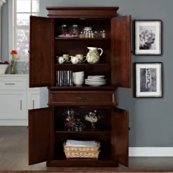 Parsons Pantry Storage Wood/Mahogany - Crosley -Baxton Studio Shop GUEST 8e61a625 ad3c 428b 8f66 fe588c4ab427