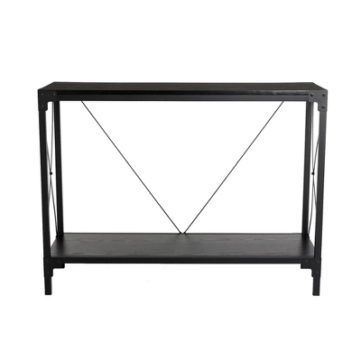 Modern Industry Metal/Wooden Console Table - Glitzhome 2 Modern Industry Metal/Wooden Console Table - Glitzhome - Image 2