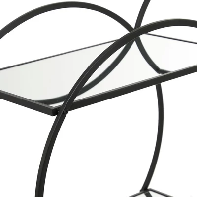 Contemporary Glam Metal Bar Cart - Olivia & May 2 Contemporary Glam Metal Bar Cart - Olivia & May - Image 2