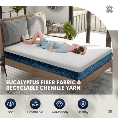 Costway 10'' Jacquard Hybrid Mattress Plush Gel Infused Memory Foam Bamboo Charcoal Queen 6 Costway 10'' Jacquard Hybrid Mattress Plush Gel Infused Memory Foam Bamboo Charcoal Queen - Image 6