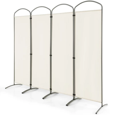 Costway 4 Panels Folding Room Divider 6 Ft Tall Fabric Privacy Screen Black/Brown/Grey/White 13 Costway 4 Panels Folding Room Divider 6 Ft Tall Fabric Privacy Screen Black/Brown/Grey/White - Image 13