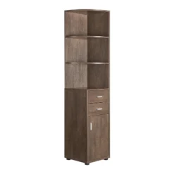 70.75" Julisse 3 Shelf Corner Bookcase - MiBasics -Baxton Studio Shop GUEST 90d07014 0185 44a2 85a7 dc8b91c1983c