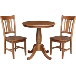 30" San Remo Round Top Pedestal Table With 2 Chairs Dining Sets - International Concepts 19 30" San Remo Round Top Pedestal Table With 2 Chairs Dining Sets - International Concepts -Baxton Studio Shop GUEST 90e0ac7d f820 4239 9c76 1e4fa6f9a704