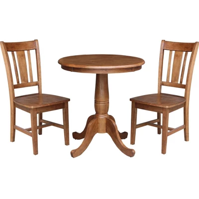 30" San Remo Round Top Pedestal Table With 2 Chairs Dining Sets - International Concepts 10 30" San Remo Round Top Pedestal Table With 2 Chairs Dining Sets - International Concepts - Image 10